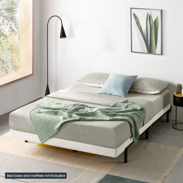 Alwyn Home Nikias Metal Box Spring with Wood Slats & Reviews Wayfair